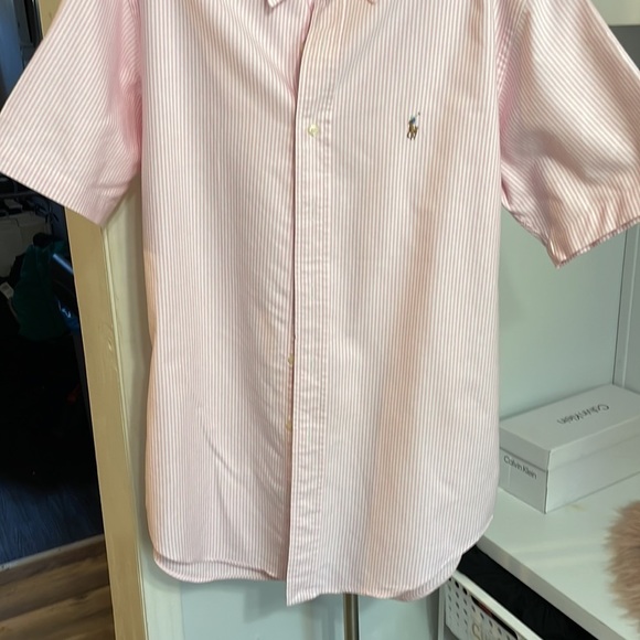 Ralph Lauren Classic fit striped pink shirt size M - Picture 6 of 10